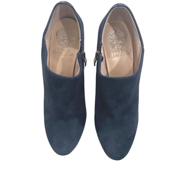 Vince Camuto Elvin Bootie Ankle Boot Blue Suede 7 - Picture 9 of 15